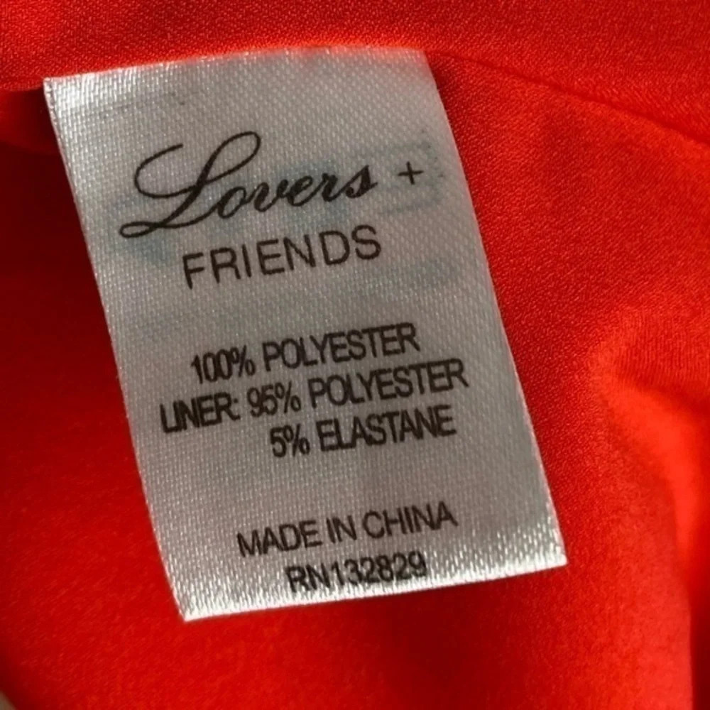 Lovers + Friends • Red Cold Shoulder Blouse - Picture 5 of 5